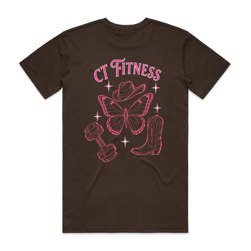 Butterfly effect comp tee - dark chocolate