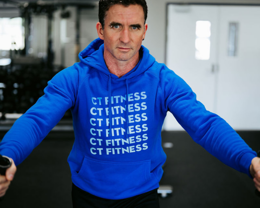 CT Fitness Blue Ombre Hoodie Sweatshirt